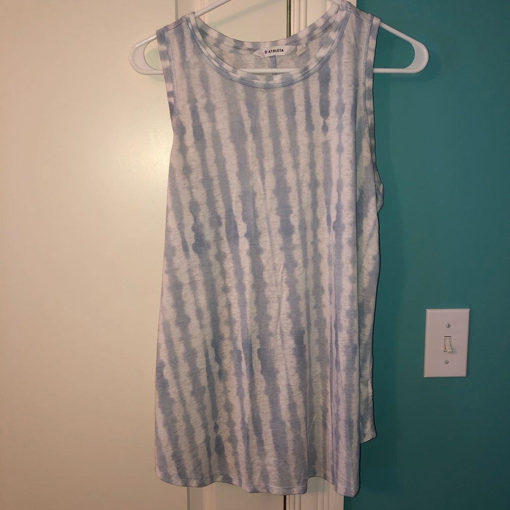 Athleta Flowy Blue Tye Dye Tank Top